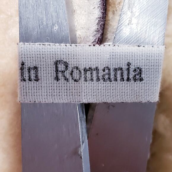 Vintage 80s Vakko Shearling Suede Coat Brown Hipster Coat Jacket Made In Romania - Picture 9 of 9